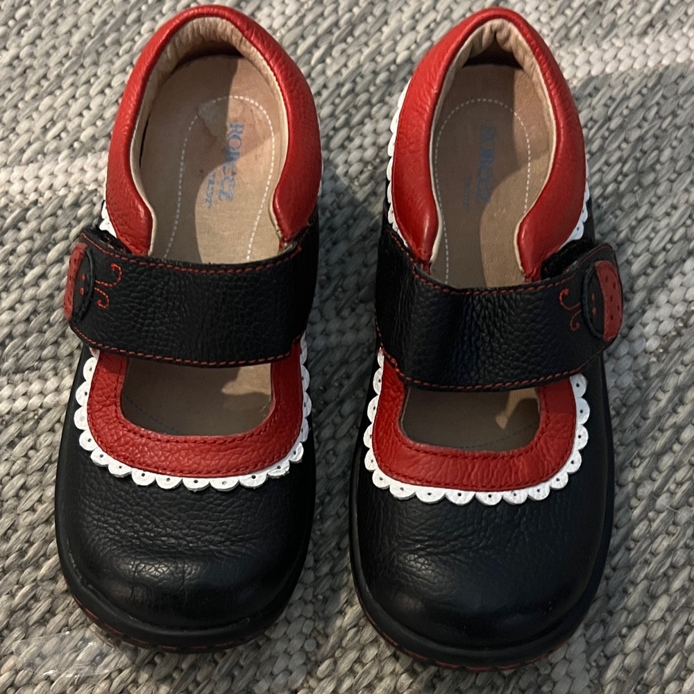 Robeez Black and Red Kids Dress Shoes